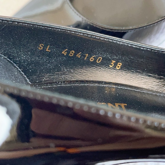 Saint Laurent Black Heels with Logo Heel - Picture 8 of 14